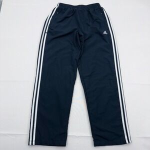 Vintage Y2K Adidas Windbreaker Track Pants Mens Medium Lined Jogger Warmup Blue